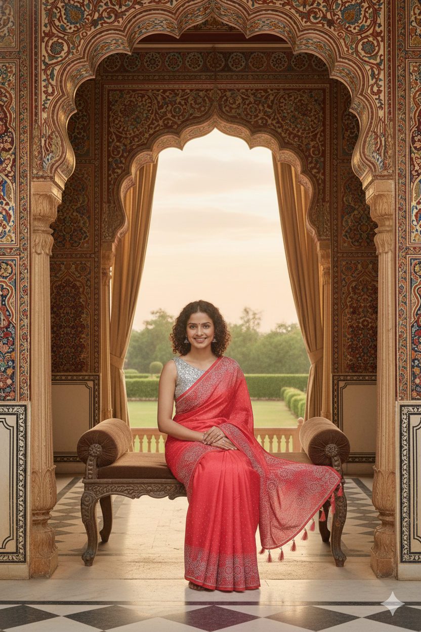 New Georgette Saree with Luxury Diamond Work and Diamond Border