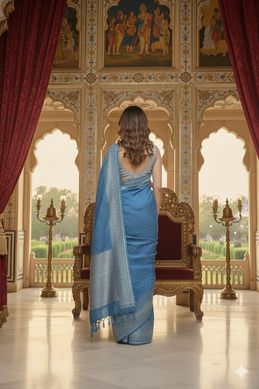 New Georgette Saree with Luxury Diamond Work and Diamond Border