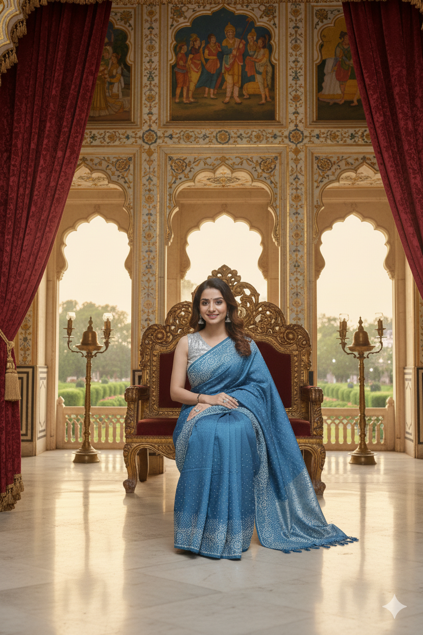 New Georgette Saree with Luxury Diamond Work and Diamond Border