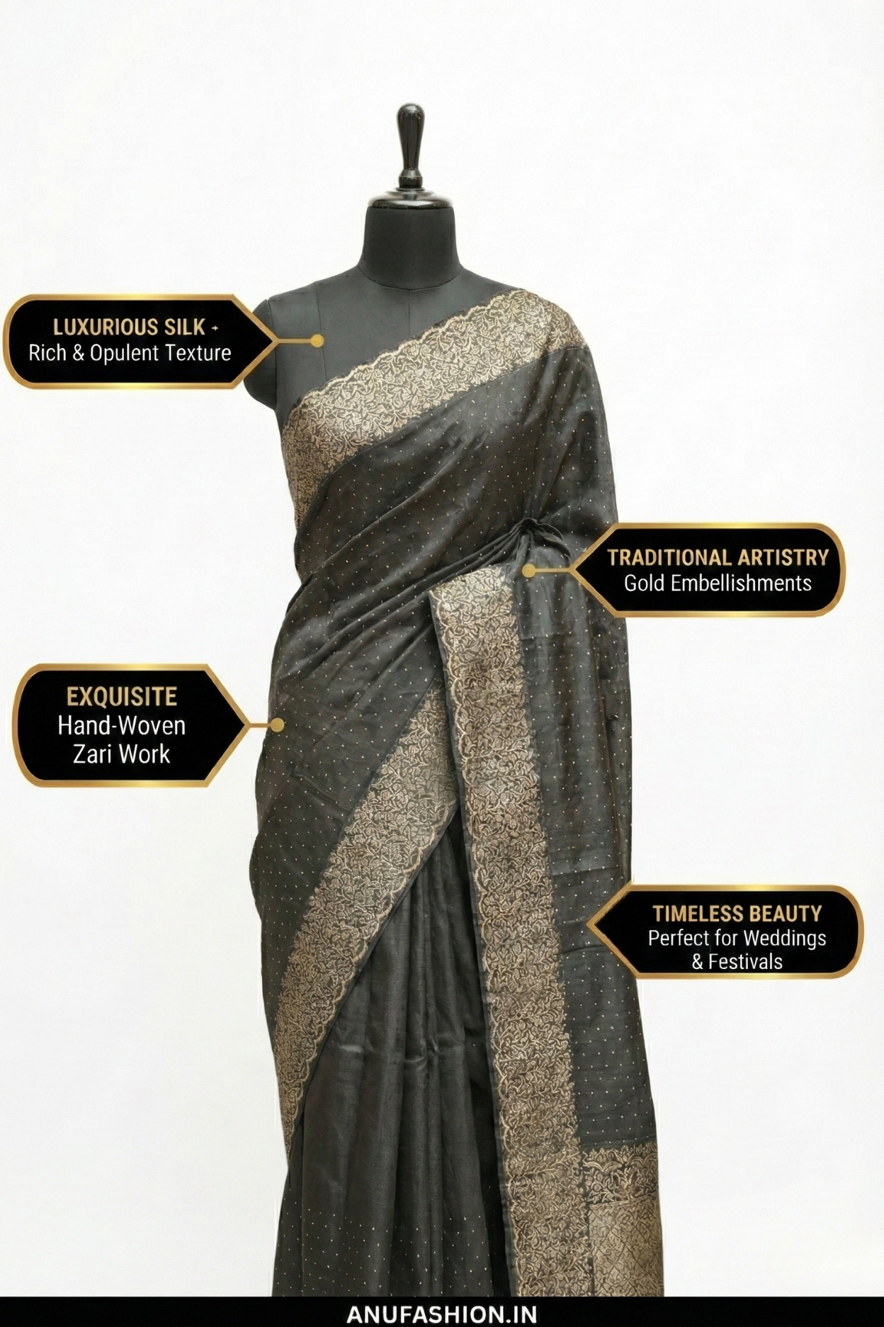 New Georgette Saree with Luxury Lace Border