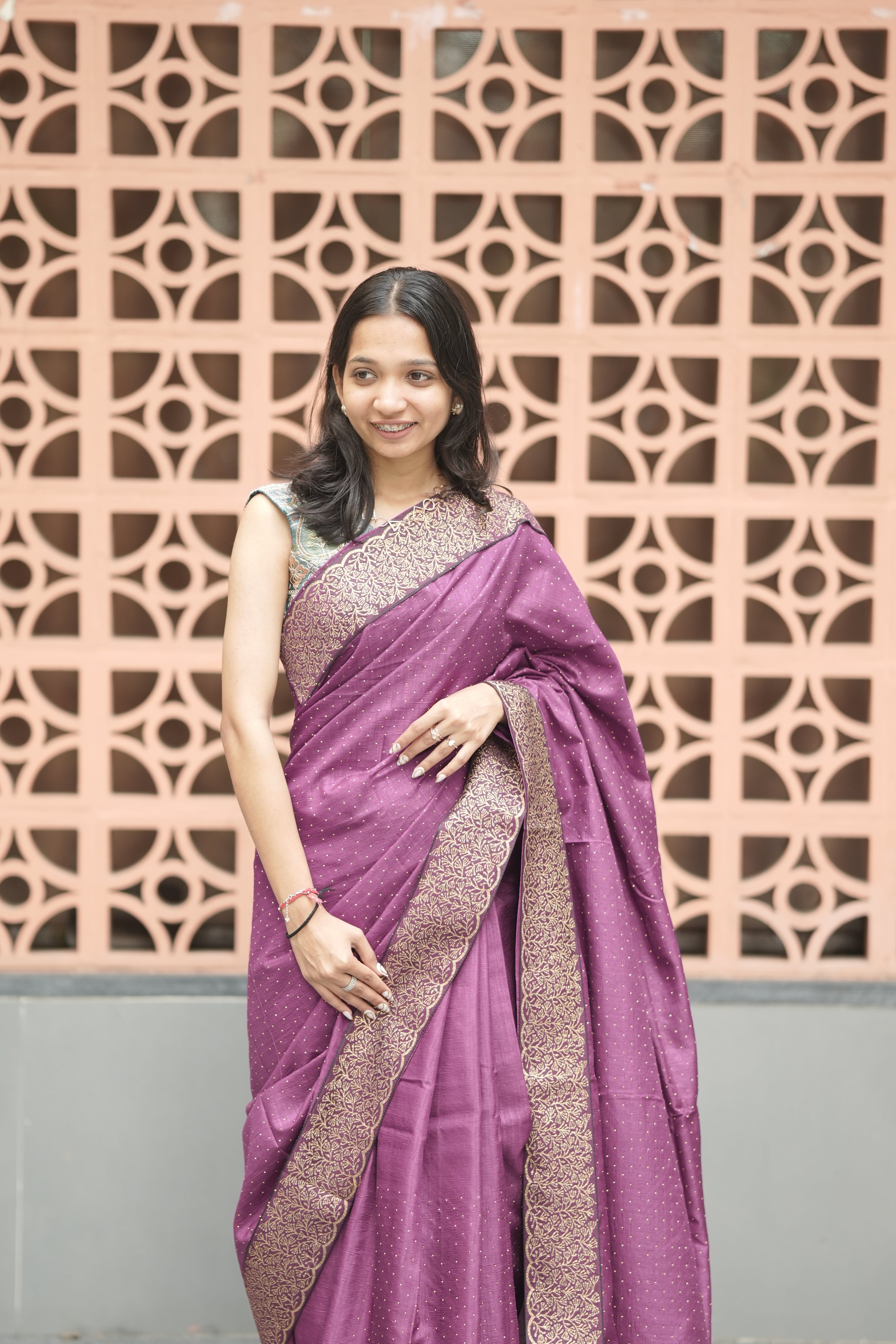 New Georgette Saree with Luxury Lace Border