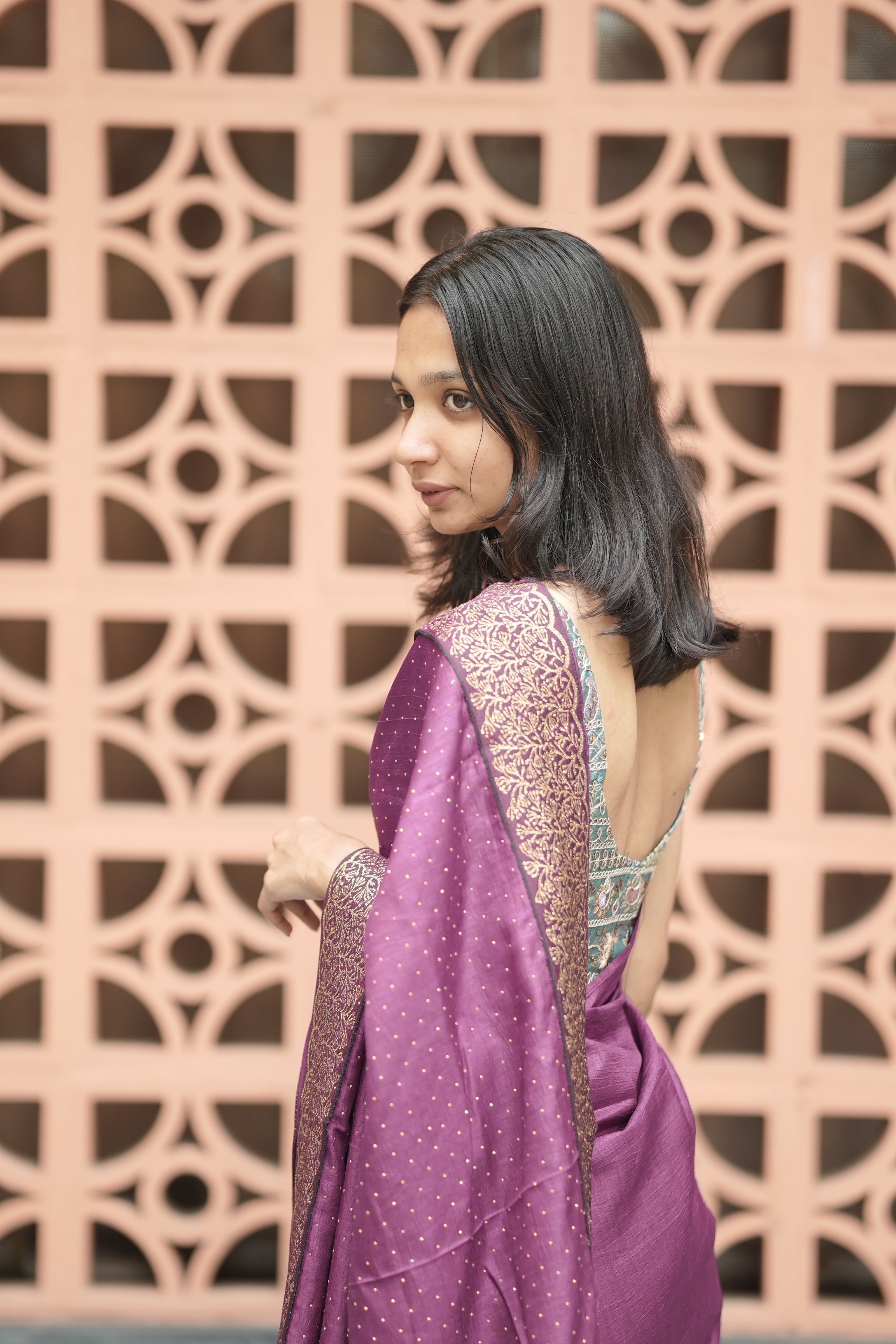 New Georgette Saree with Luxury Lace Border