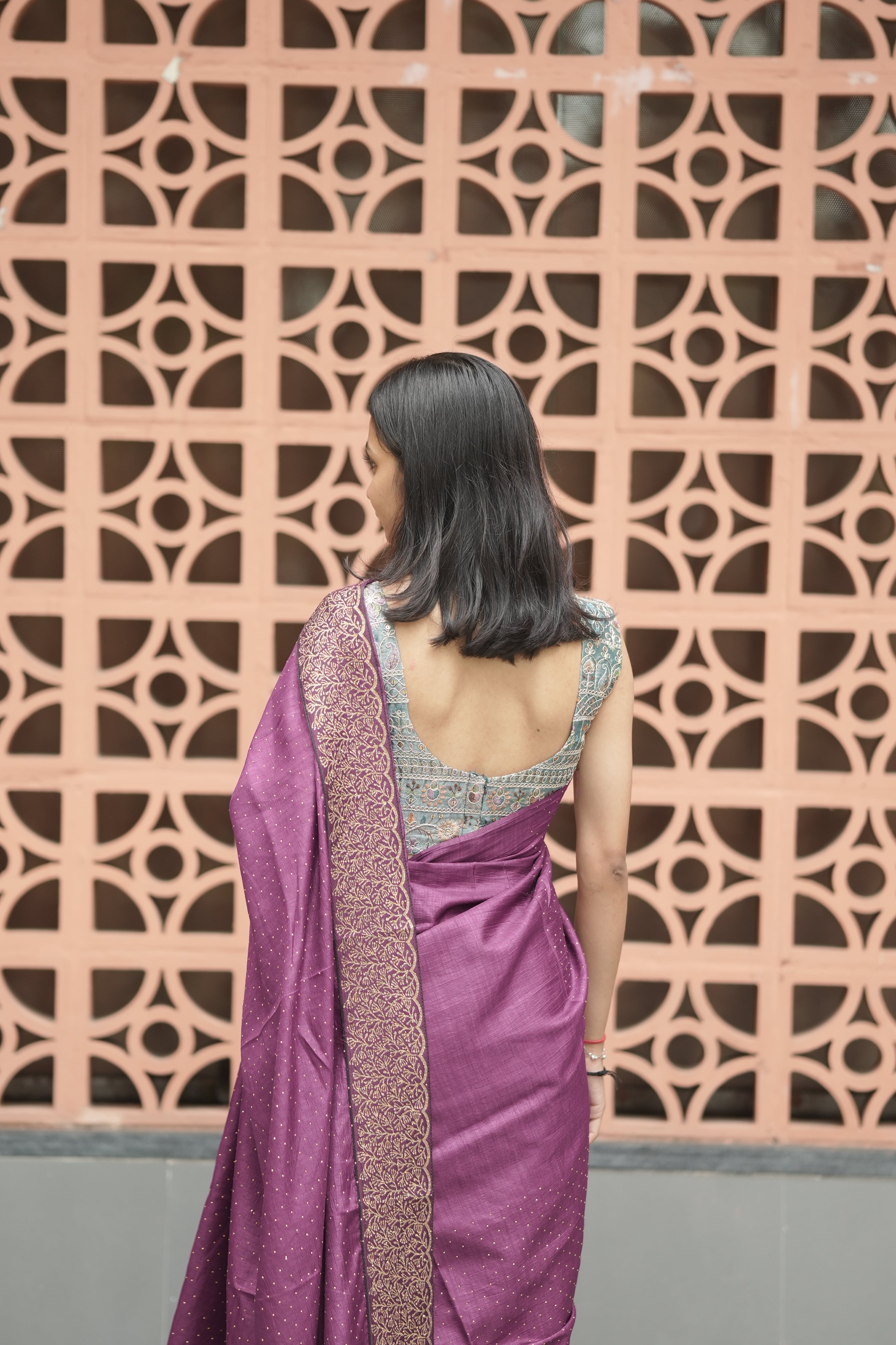 New Georgette Saree with Luxury Lace Border