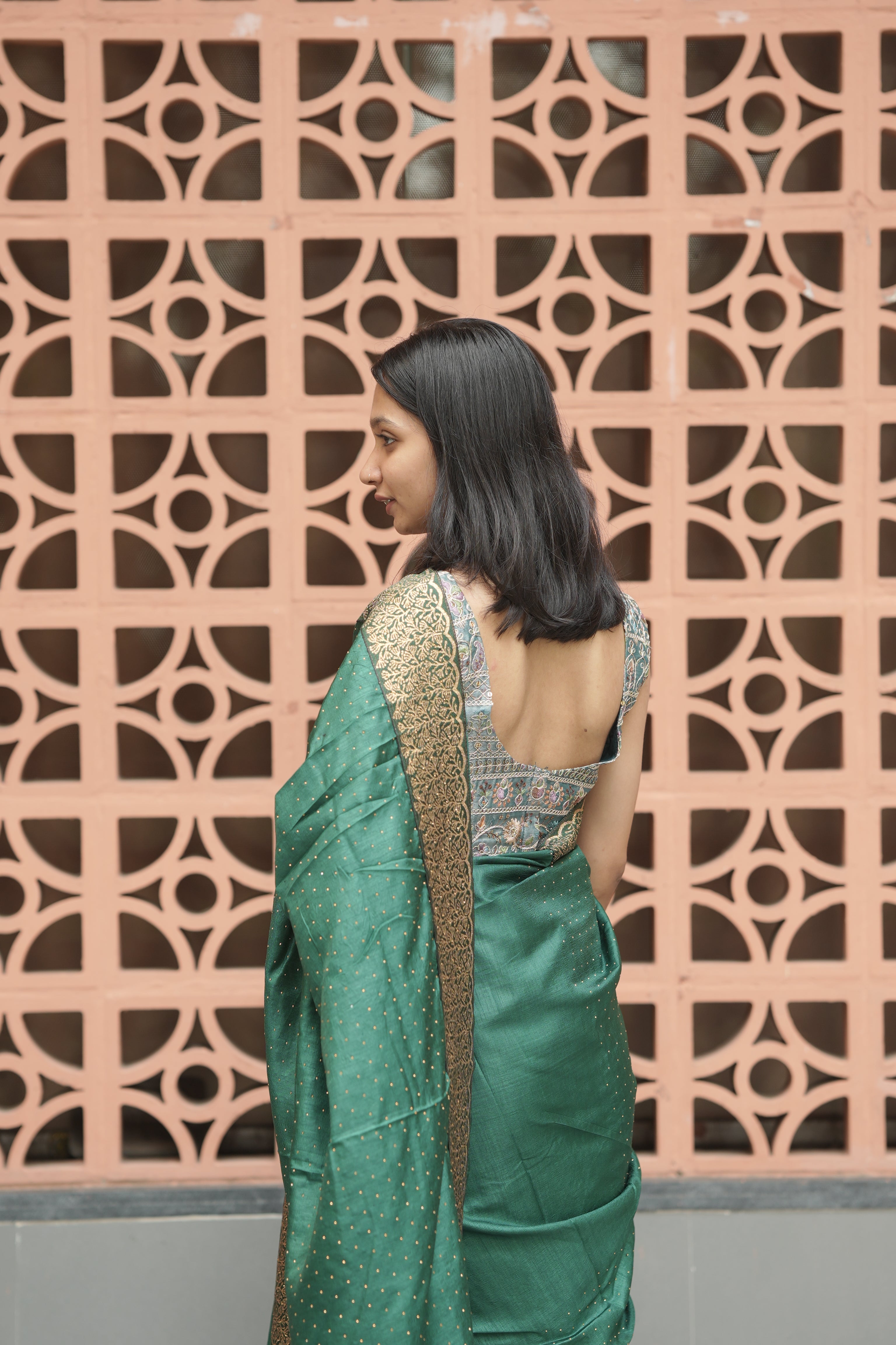 New Georgette Saree with Luxury Lace Border