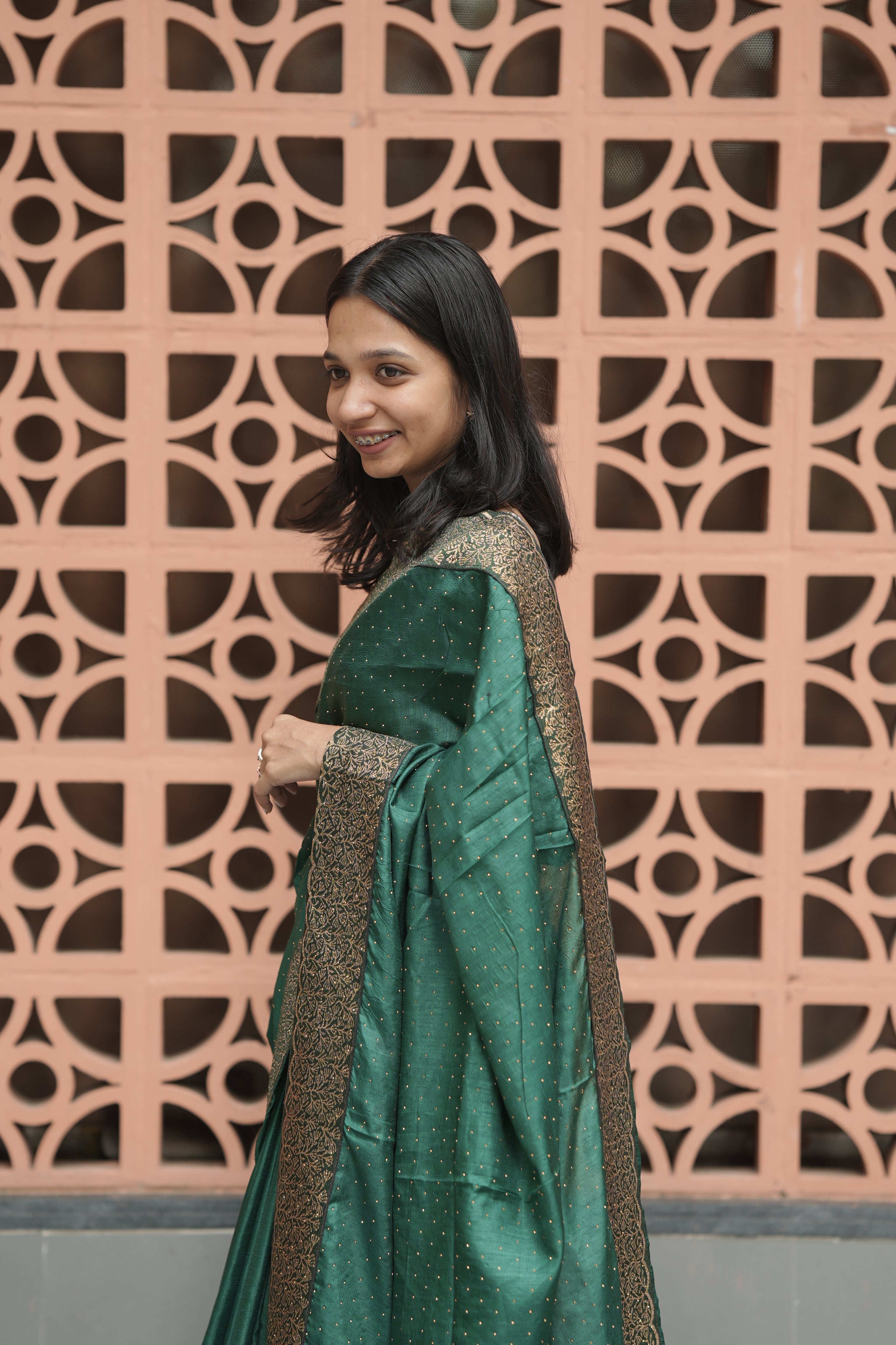 New Georgette Saree with Luxury Lace Border