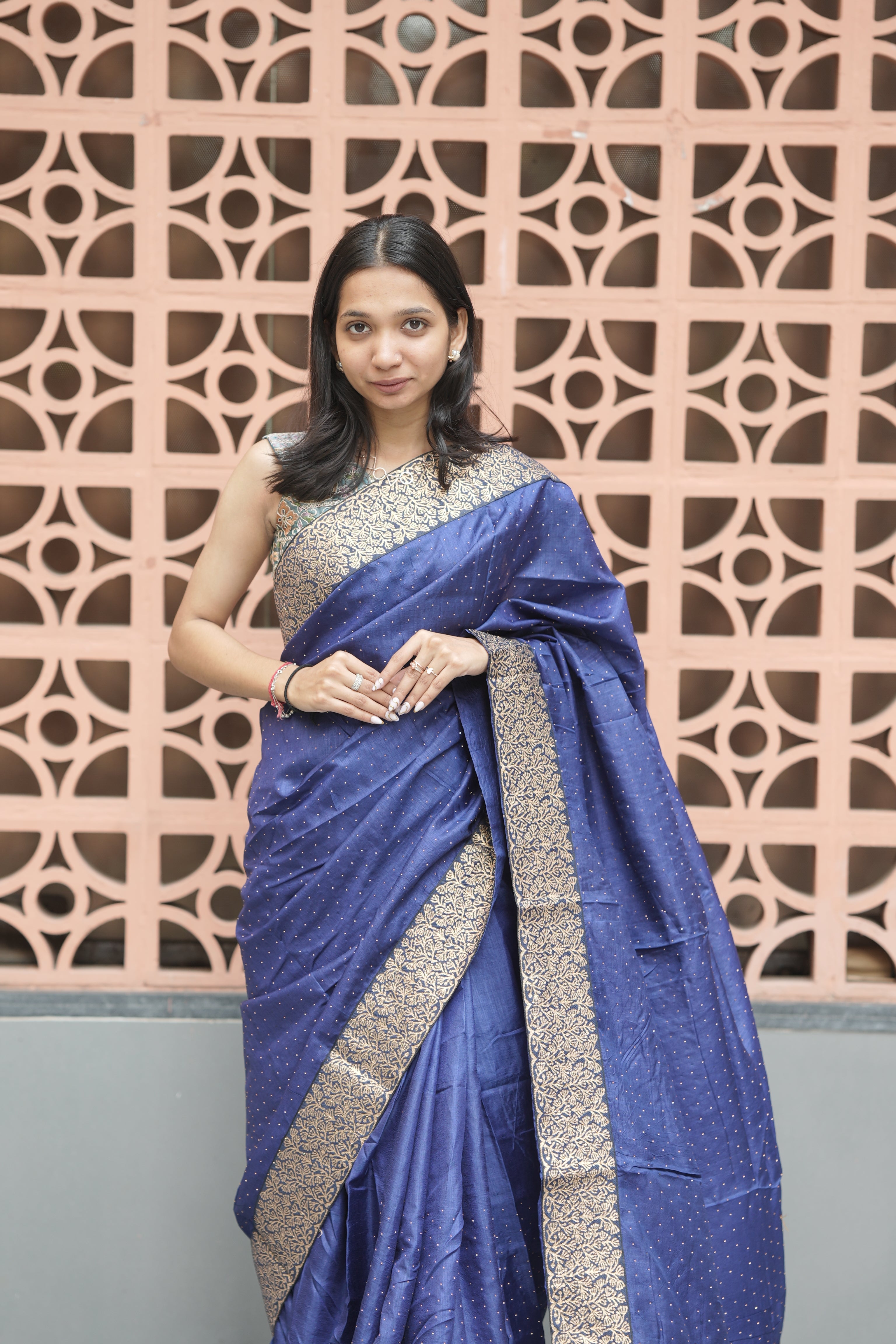 New Georgette Saree with Luxury Lace Border