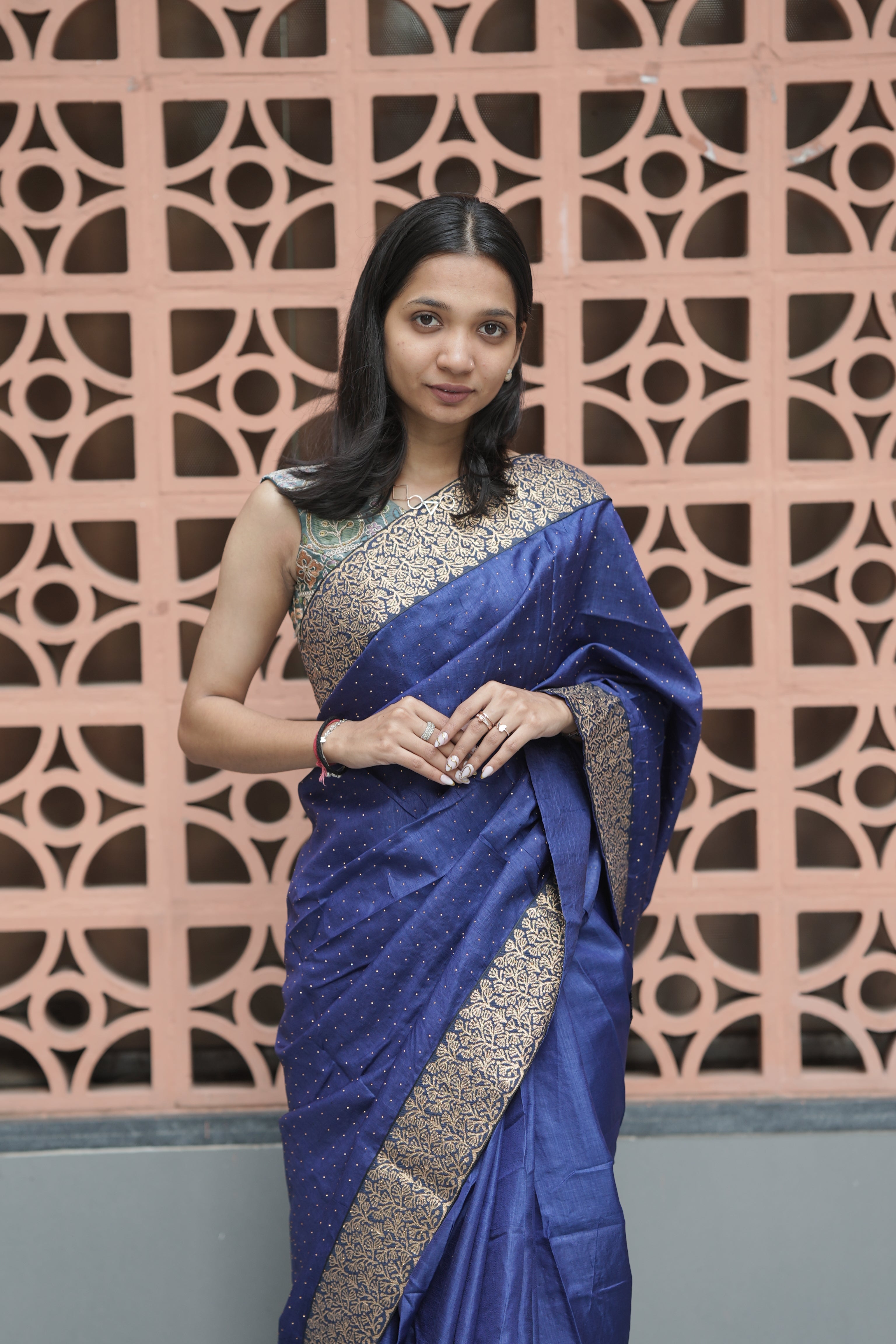 New Georgette Saree with Luxury Lace Border