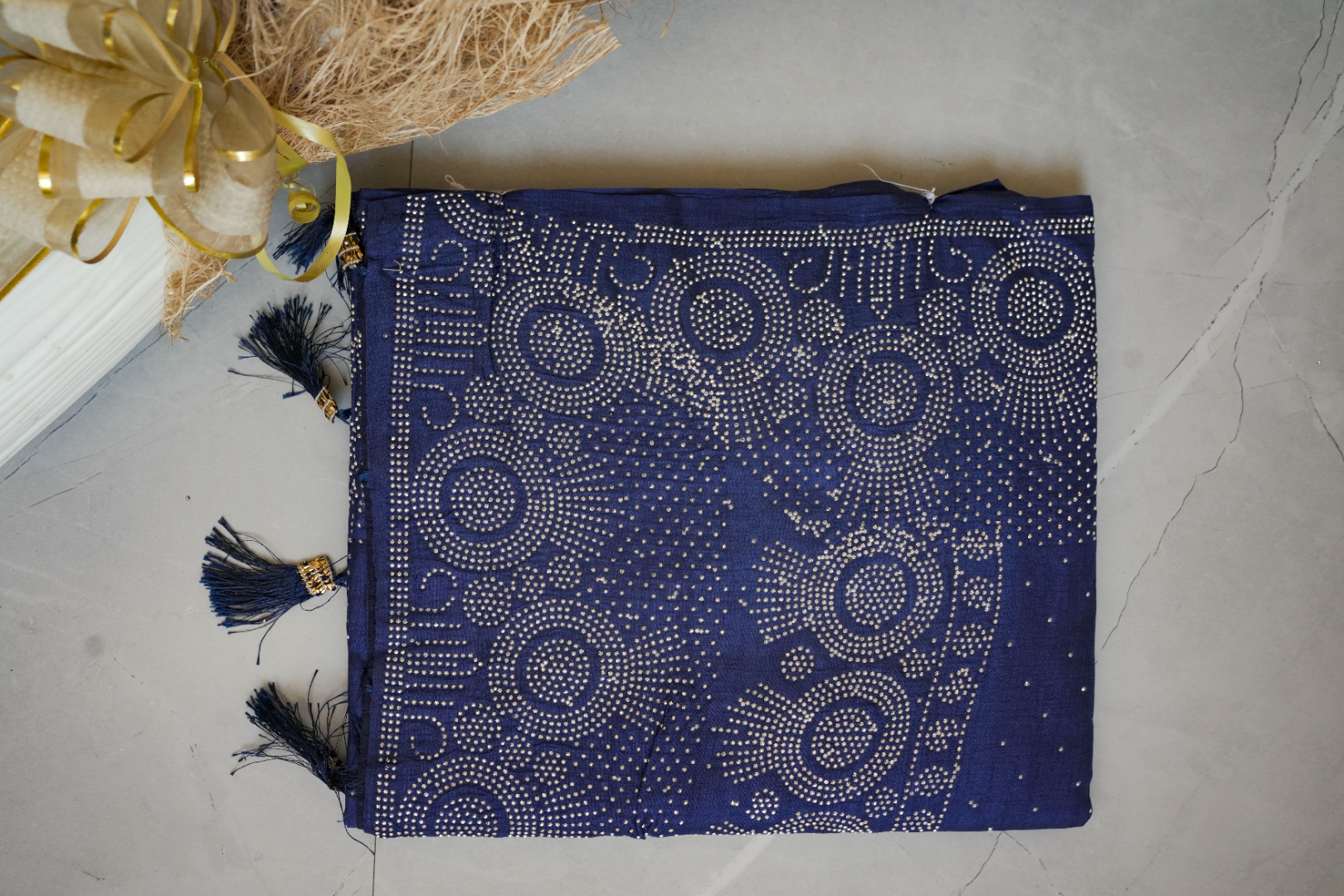 New Georgette Saree with Luxury Diamond Work and Diamond Border