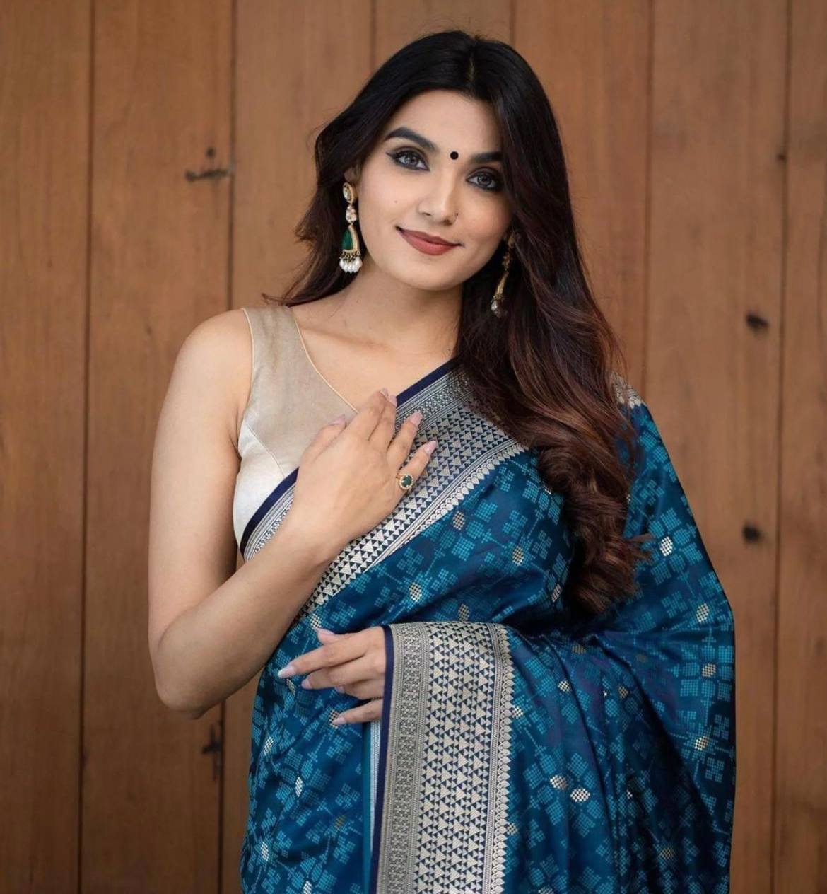 Premium Blue Soft Silk Saree with Intricate Silver Zari Weaving, Rich Pallu, and Elegant Festive & Wedding Wear Design