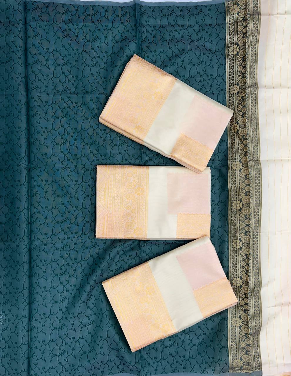 Graceful Ivory Soft Silk Saree with Subtle Gold Zari Weaving, Minimalist Elegant Design, and Classic Festive & Traditional Appeal